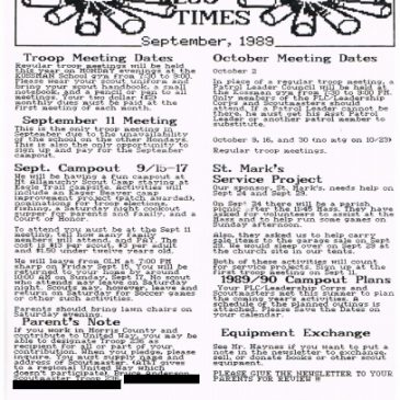 Troop 236 Times Sept 1989